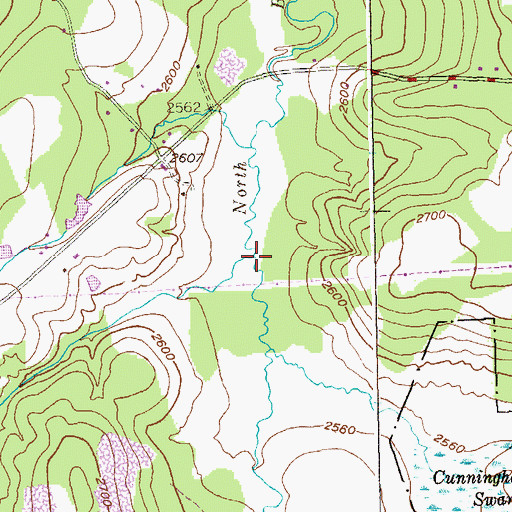 Topographic Map of Pleasant Valley Run, MD