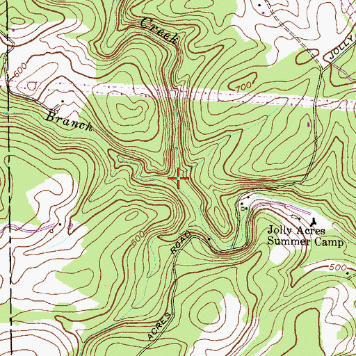 Topographic Map of Plumtree Branch, MD