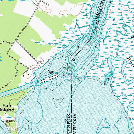 Topographic Map of Pocomoke River, MD