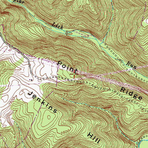 Topographic Map of Point Ridge, MD