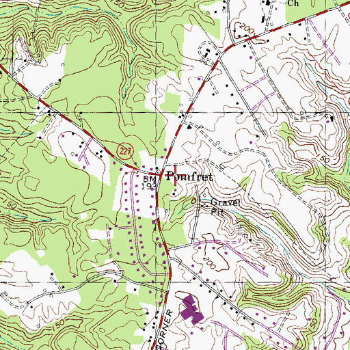 Topographic Map of Pomfret, MD