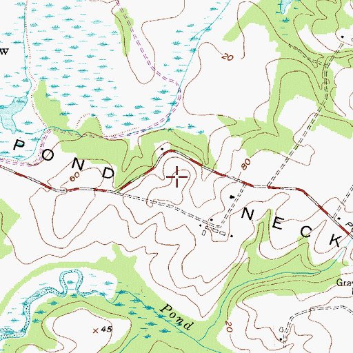 Topographic Map of Pond Neck, MD