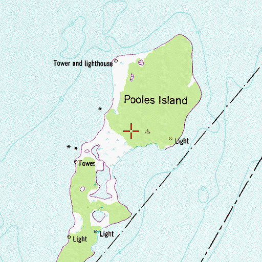 Topographic Map of Pooles Island, MD