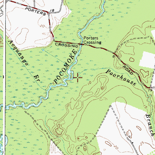 Topographic Map of Poorhouse Branch, MD