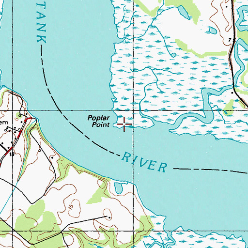 Topographic Map of Poplar Point, MD