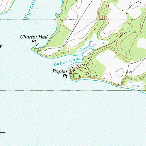 Topographic Map of Poplar Point, MD