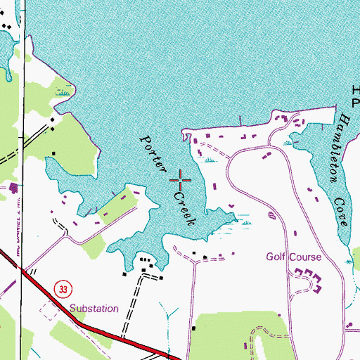 Topographic Map of Porter Creek, MD