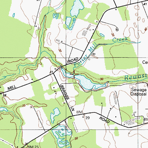 Topographic Map of Porter Mill Creek, MD