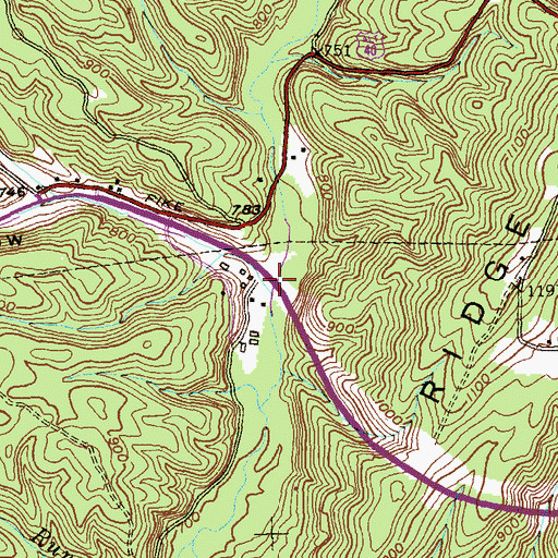 Topographic Map of Pratt Hollow, MD