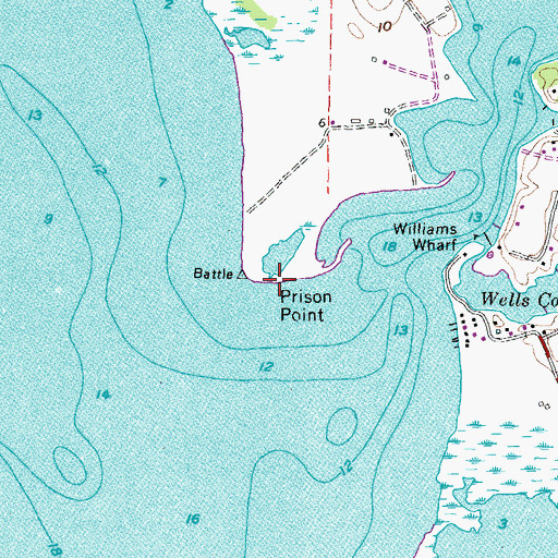 Topographic Map of Prison Point, MD