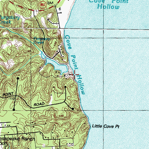 Topographic Map of Purgatory Creek, MD