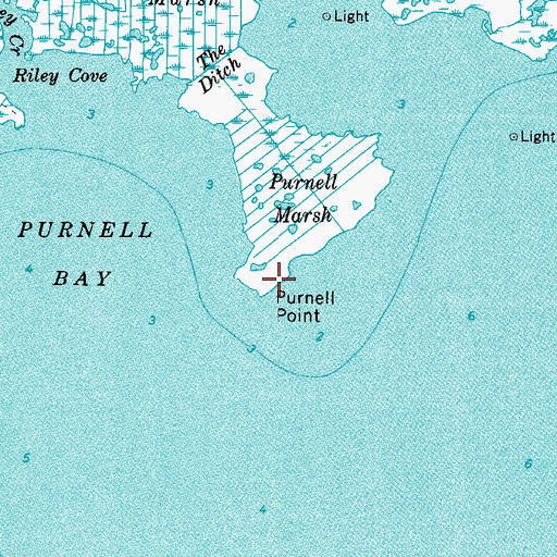 Topographic Map of Purnell Point, MD