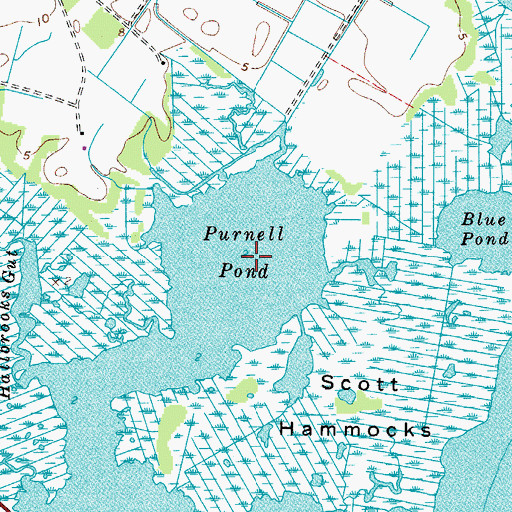 Topographic Map of Purnell Pond, MD