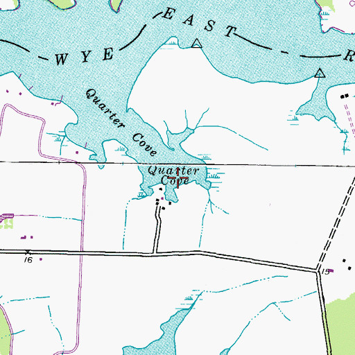 Topographic Map of Quarter Cove, MD