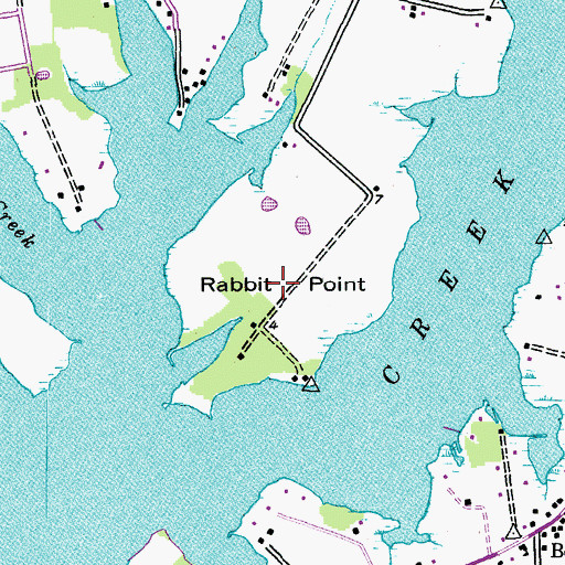 Topographic Map of Rabbit Point, MD