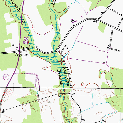 Topographic Map of Raccoon Branch, MD