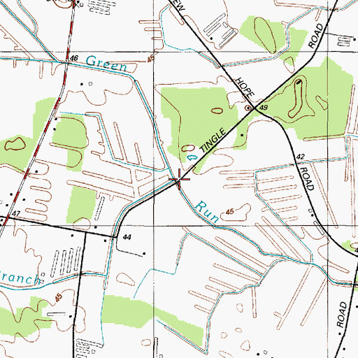 Topographic Map of Race Branch, MD