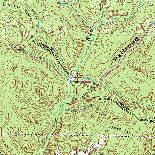 Topographic Map of Railroad Hollow, MD