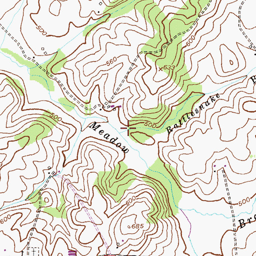 Topographic Map of Rattlesnake Branch, MD