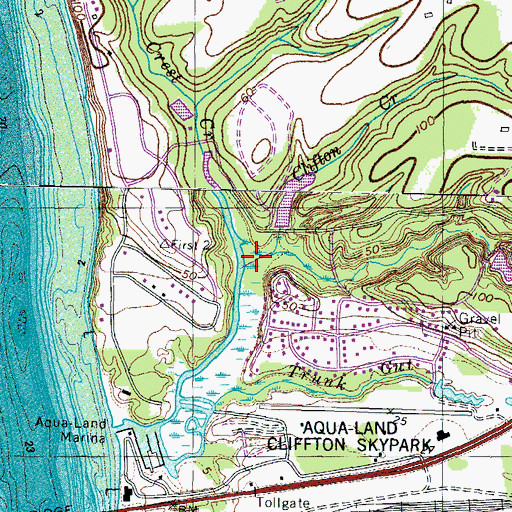 Topographic Map of Ravens Crest Creek, MD