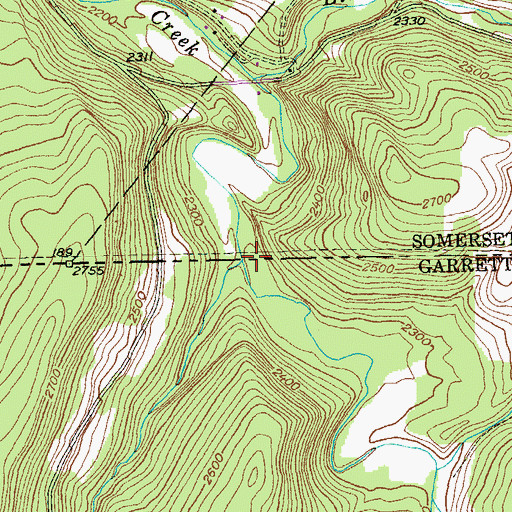 Topographic Map of Red Run, MD