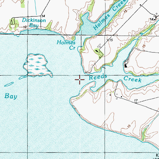 Topographic Map of Reeds Creek, MD