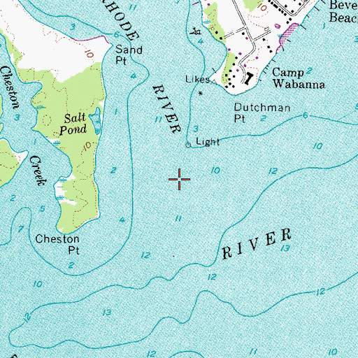 Topographic Map of Rhode River, MD