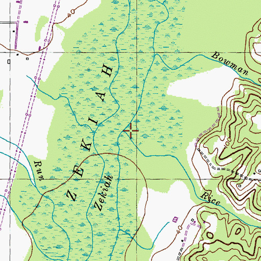 Topographic Map of Rice Creek, MD