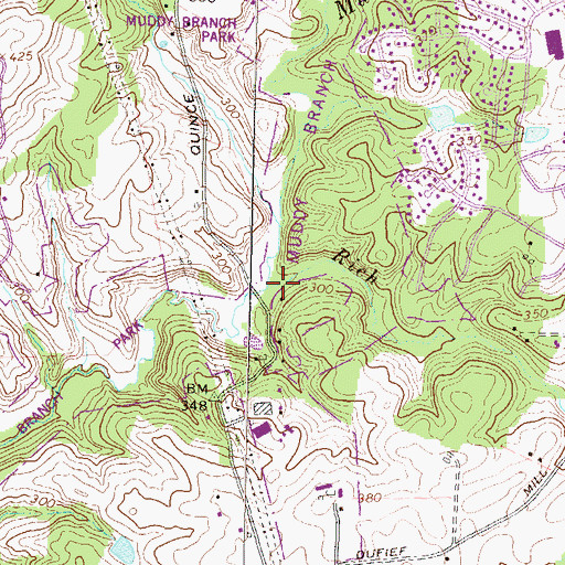 Topographic Map of Rich Branch, MD