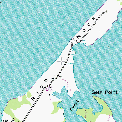 Topographic Map of Rich Neck, MD