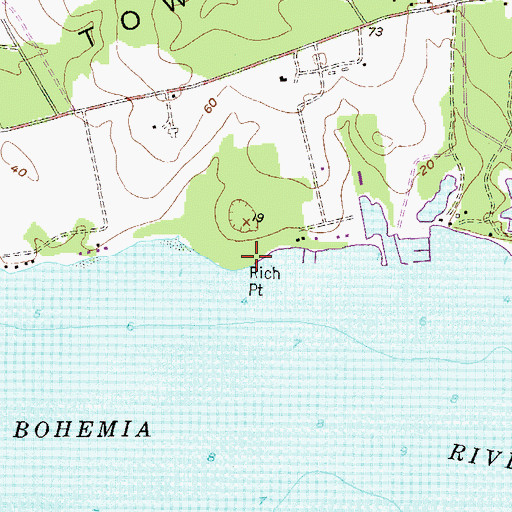 Topographic Map of Rich Point, MD
