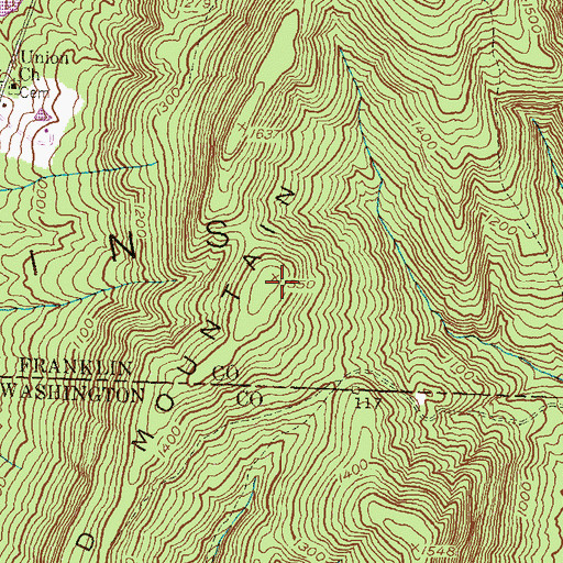 Topographic Map of Rickard Mountain, MD