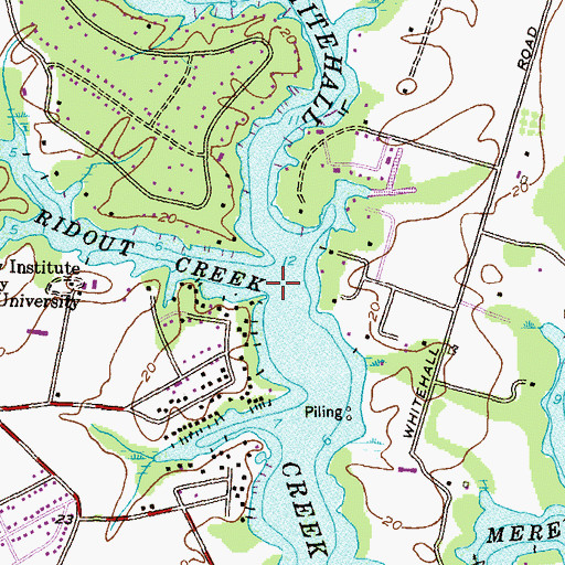 Topographic Map of Ridout Creek, MD