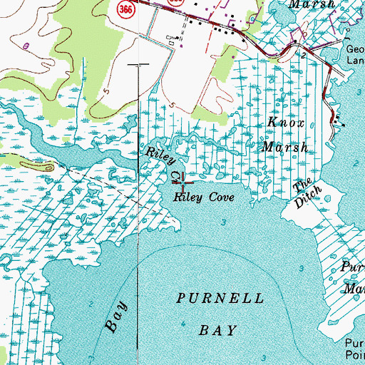 Topographic Map of Riley Creek, MD