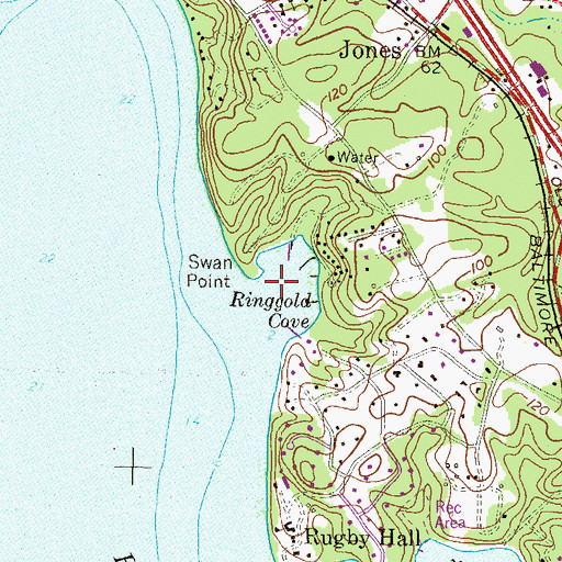 Topographic Map of Ringgold Cove, MD