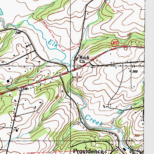 Topographic Map of Rock United Presbyterian Church, MD