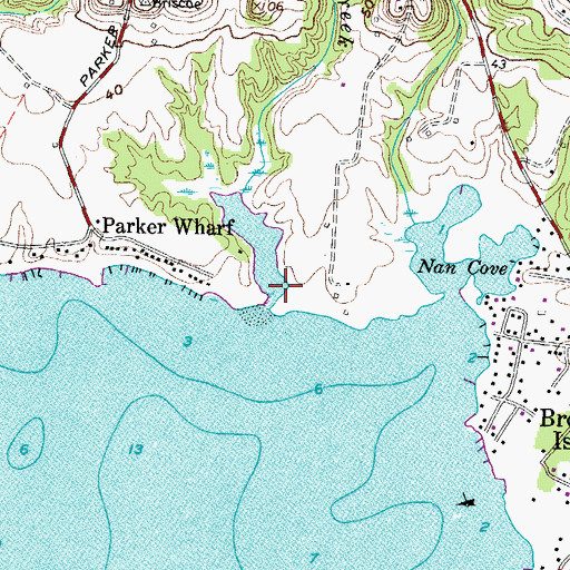 Topographic Map of Rock Creek, MD