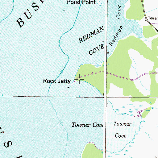 Topographic Map of Rock Jetty, MD