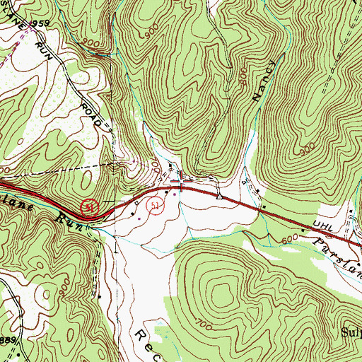 Topographic Map of Rock Lick Hollow, MD