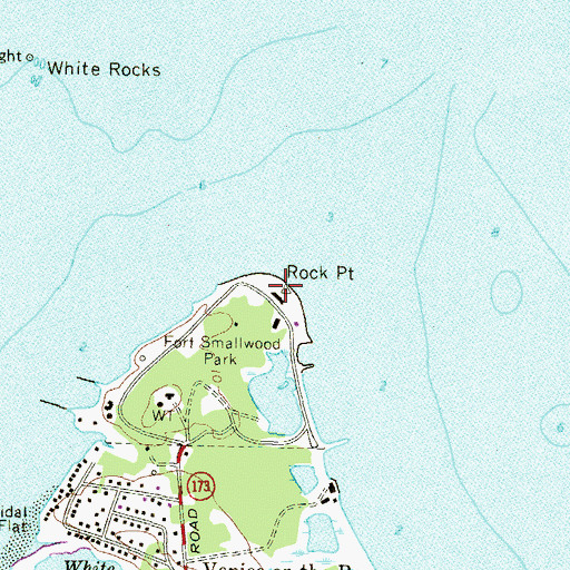 Topographic Map of Rock Point, MD