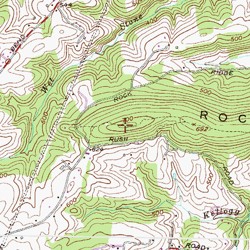 Topographic Map of Rock Ridge, MD