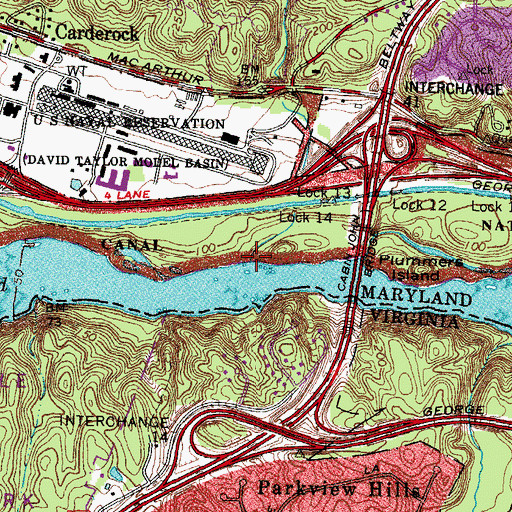 Topographic Map of Rock Run, MD