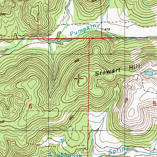 Topographic Map of Stewart Hill, AR
