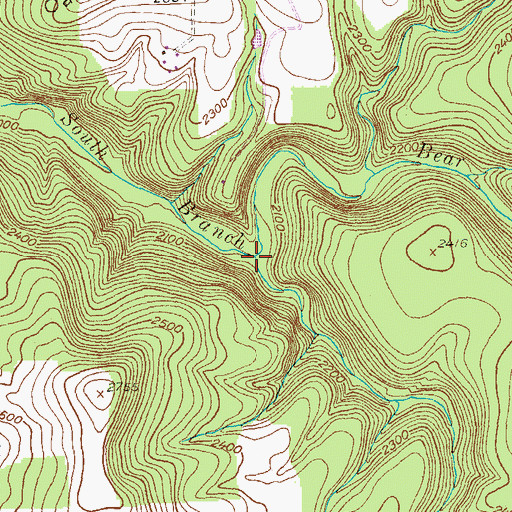 Topographic Map of Rocklick Creek, MD