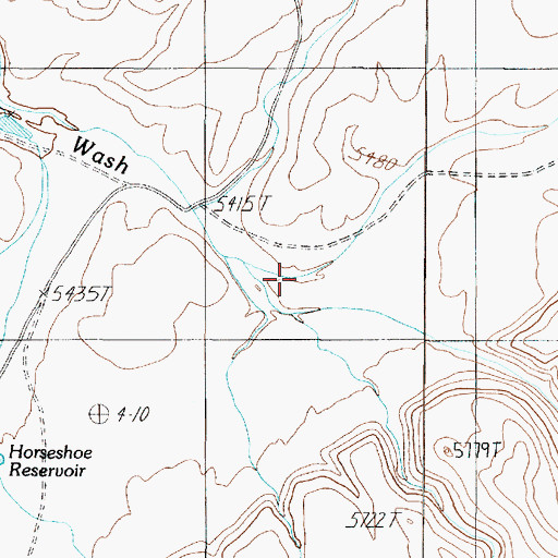 Topographic Map of Hogansaani Wash, AZ