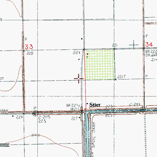 Topographic Map of Stier, AR