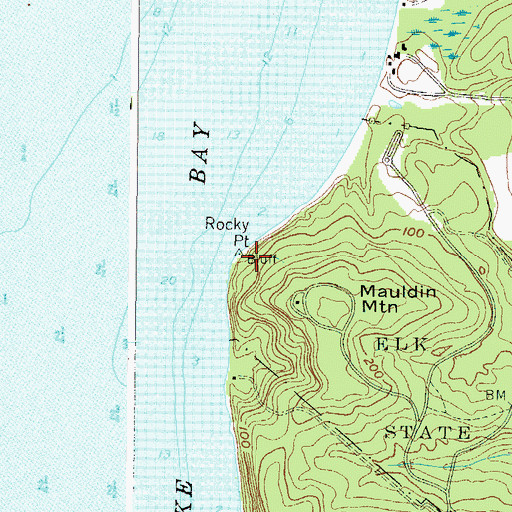 Topographic Map of Rocky Point, MD