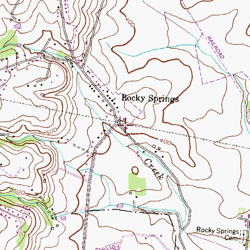 Topographic Map of Rocky Springs, MD