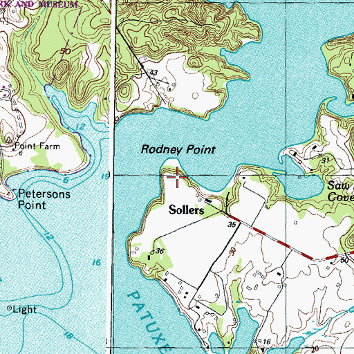 Topographic Map of Rodney Point, MD