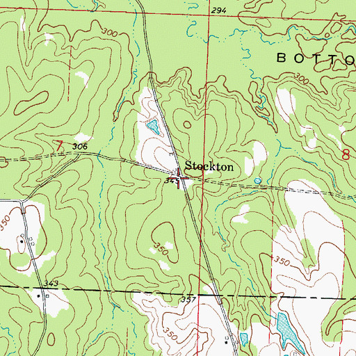 Topographic Map of Stockton, AR